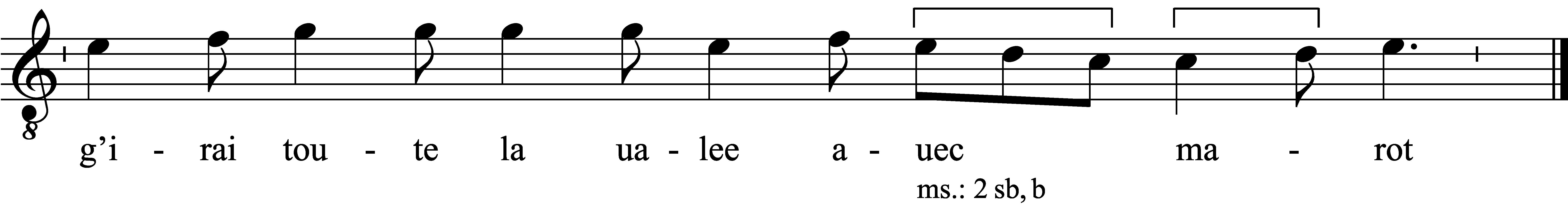 Refrain musical notation